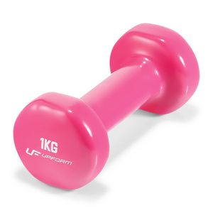 Set de mancuernas fitness de vinilo 12 kg con soporte – UpForm
