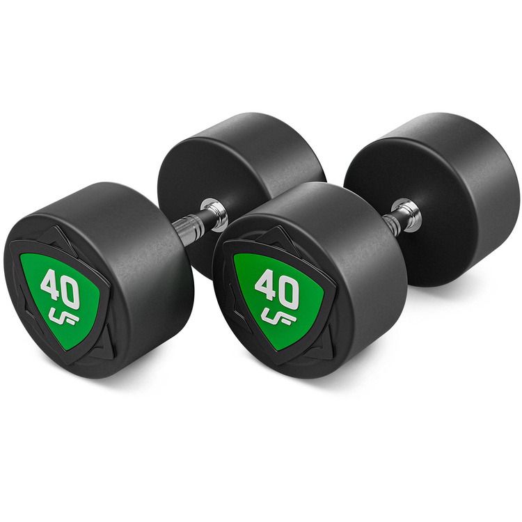 Juego de mancuernas de poliuretano 40-50 kg (incrementos de 2,5 kg) 450 kg - UpForm