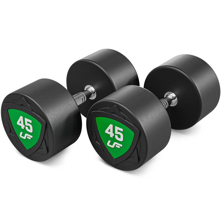 Juego de mancuernas de poliuretano 40-50 kg (incrementos de 2,5 kg) 450 kg - UpForm