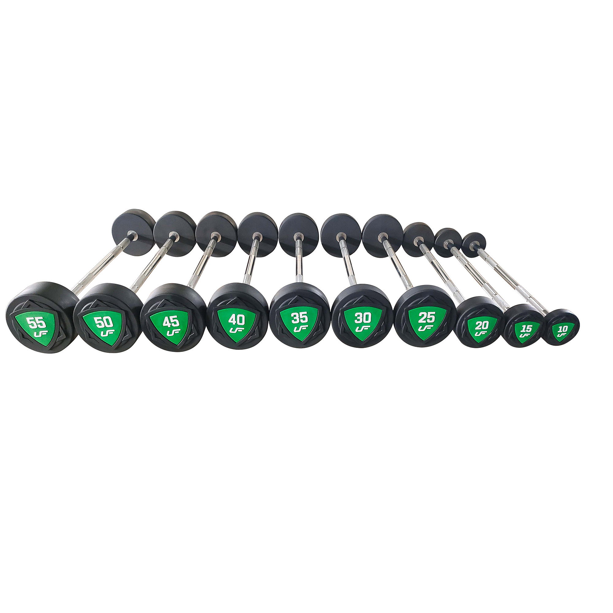 Juego de barras rectas de poliuretano 10–55 kg – 325 kg