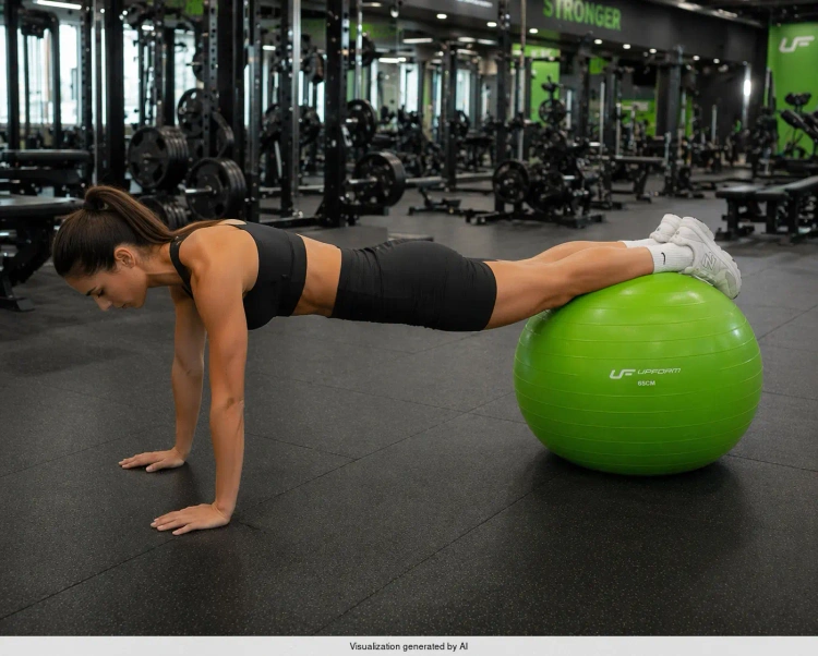 Pelota de gimnasia 65 cm verde UpForm