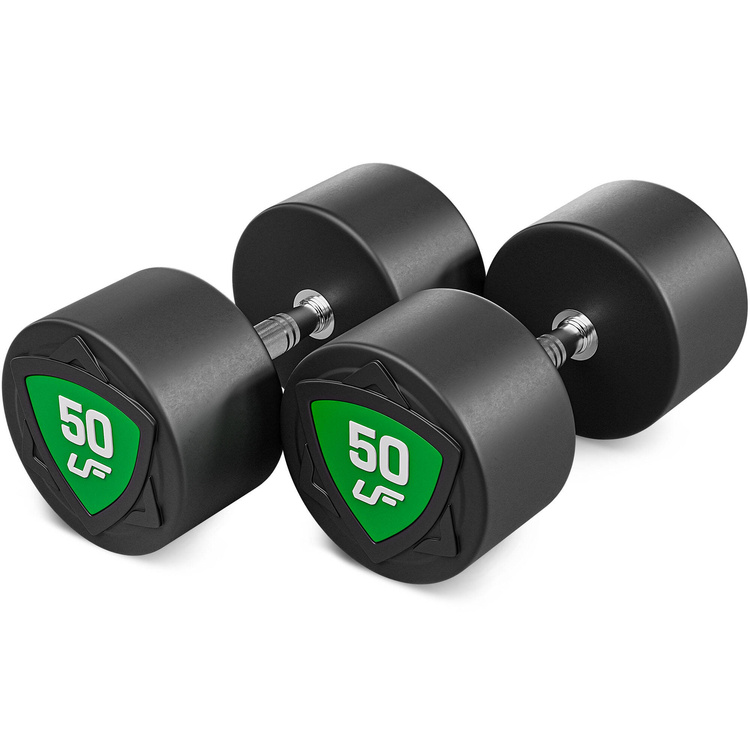 Juego de mancuernas de poliuretano 40-50 kg (incrementos de 2,5 kg) 450 kg - UpForm