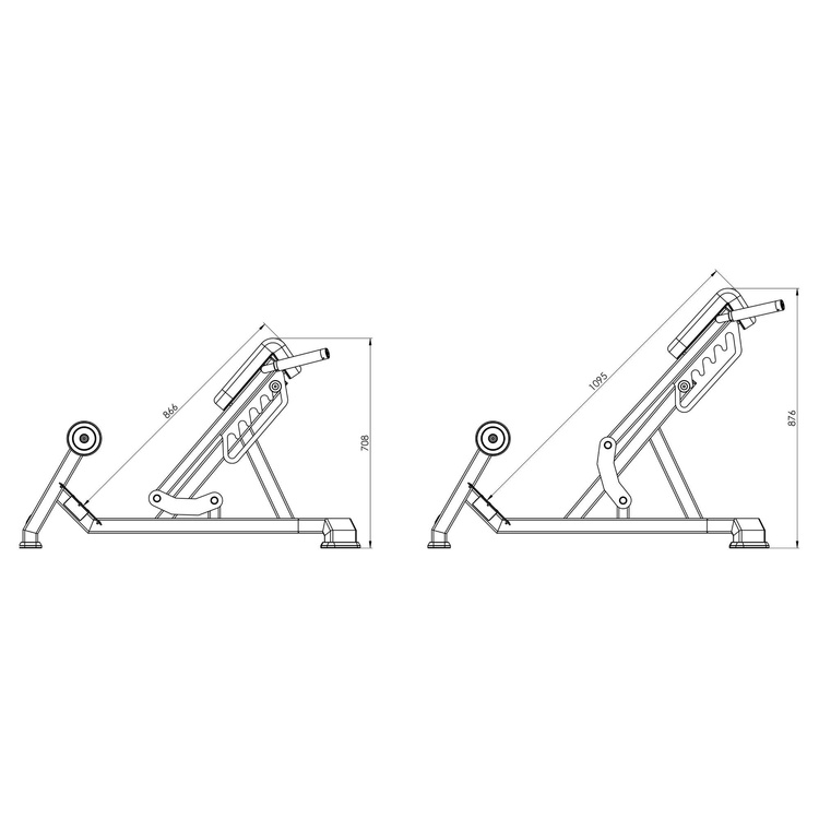 Banco de hiperextensión lumbar (Silla romana) UX-L212 - UpForm