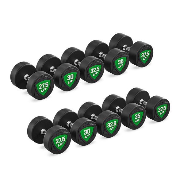 Juego de mancuernas de poliuretano 27,5-37,5kg (incrementos de 2,5 kg) 325 kg - UpForm