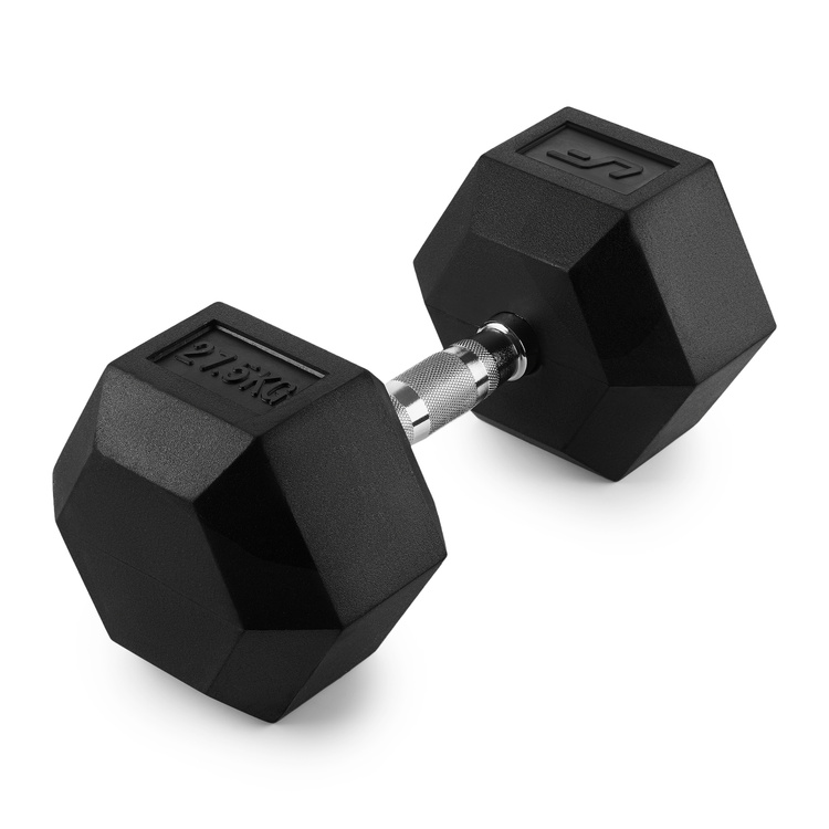 Mancuerna HEX de hierro fundido recubierta de goma 27,5 kg - UpForm